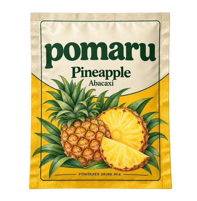 Pineapple POMARU sachet design concept