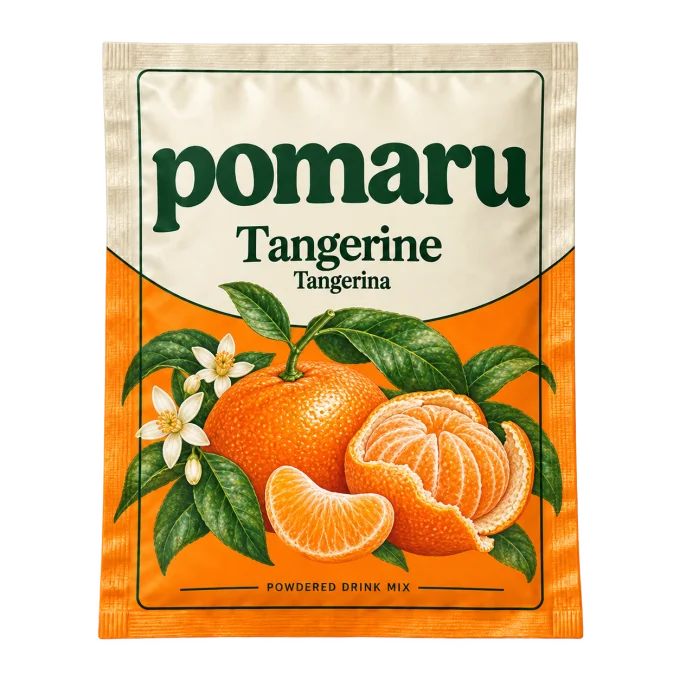 Tangerine POMARU sachet design concept